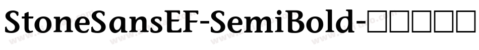 StoneSansEF-SemiBold字体转换