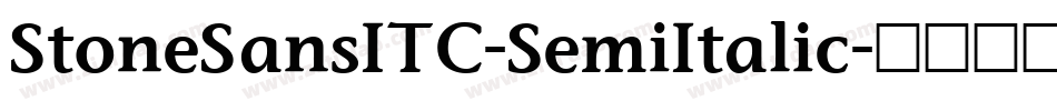StoneSansITC-SemiItalic字体转换