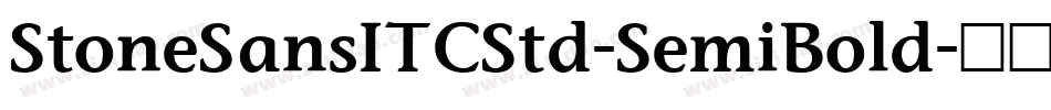 StoneSansITCStd-SemiBold字体转换