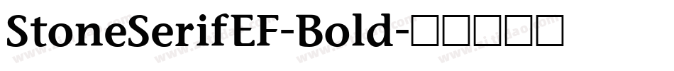 StoneSerifEF-Bold字体转换