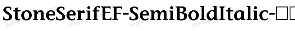 StoneSerifEF-SemiBoldItalic字体转换