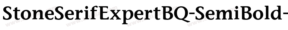 StoneSerifExpertBQ-SemiBold字体转换
