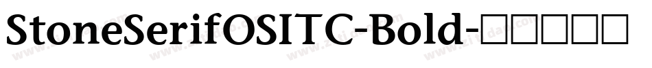 StoneSerifOSITC-Bold字体转换