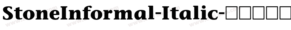 StoneInformal-Italic字体转换