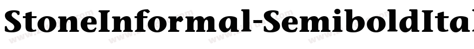 StoneInformal-SemiboldItalic字体转换
