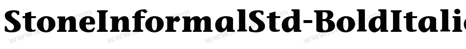 StoneInformalStd-BoldItalic字体转换