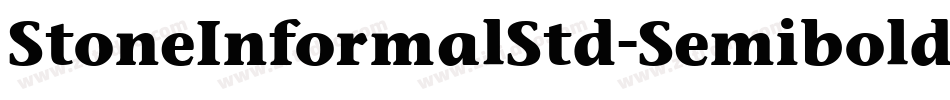 StoneInformalStd-Semibold字体转换