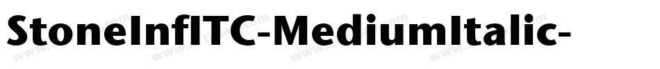 StoneInfITC-MediumItalic字体转换