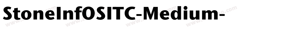 StoneInfOSITC-Medium字体转换