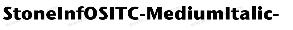 StoneInfOSITC-MediumItalic字体转换