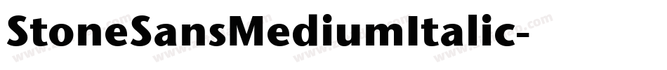 StoneSansMediumItalic字体转换
