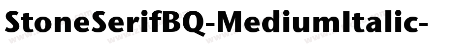 StoneSerifBQ-MediumItalic字体转换