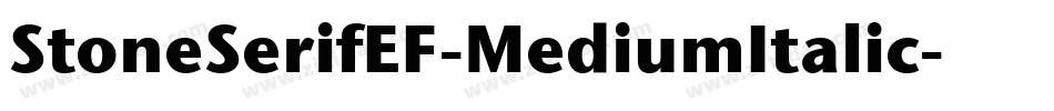 StoneSerifEF-MediumItalic字体转换