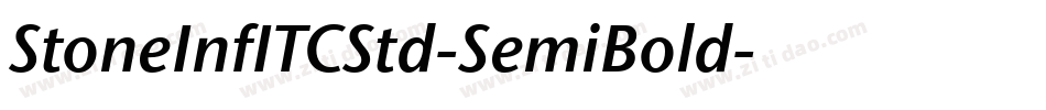 StoneInfITCStd-SemiBold字体转换