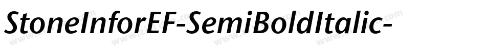 StoneInforEF-SemiBoldItalic字体转换