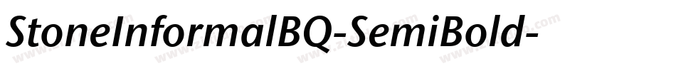 StoneInformalBQ-SemiBold字体转换