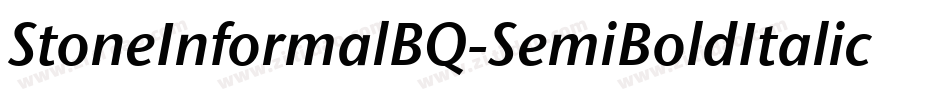 StoneInformalBQ-SemiBoldItalic字体转换