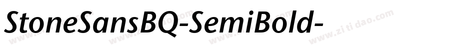 StoneSansBQ-SemiBold字体转换