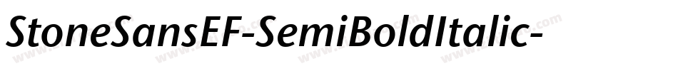 StoneSansEF-SemiBoldItalic字体转换