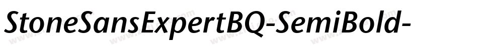 StoneSansExpertBQ-SemiBold字体转换