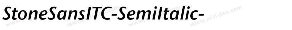 StoneSansITC-SemiItalic字体转换