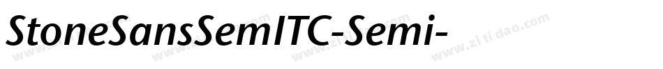 StoneSansSemITC-Semi字体转换