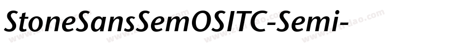 StoneSansSemOSITC-Semi字体转换
