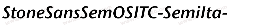 StoneSansSemOSITC-SemiIta字体转换