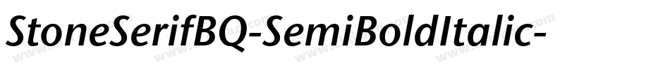 StoneSerifBQ-SemiBoldItalic字体转换