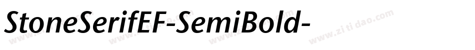 StoneSerifEF-SemiBold字体转换