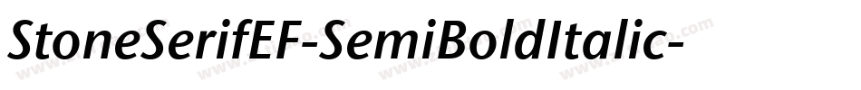 StoneSerifEF-SemiBoldItalic字体转换
