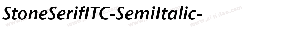 StoneSerifITC-SemiItalic字体转换