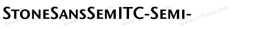 StoneSansSemITC-Semi字体转换