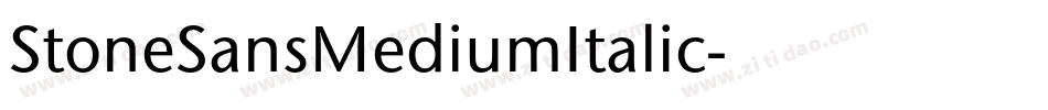 StoneSansMediumItalic字体转换