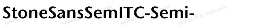 StoneSansSemITC-Semi字体转换