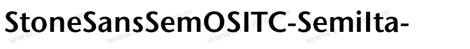 StoneSansSemOSITC-SemiIta字体转换