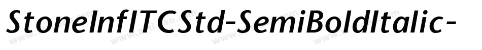 StoneInfITCStd-SemiBoldItalic字体转换