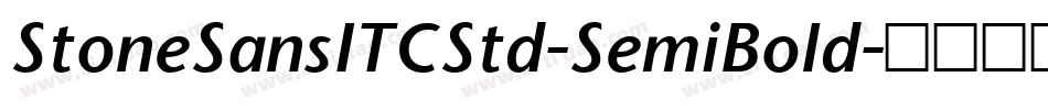StoneSansITCStd-SemiBold字体转换