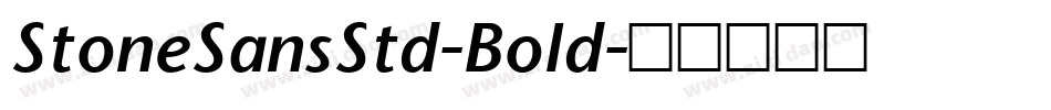 StoneSansStd-Bold字体转换