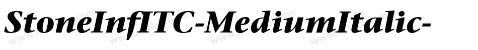 StoneInfITC-MediumItalic字体转换