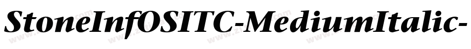 StoneInfOSITC-MediumItalic字体转换