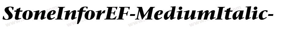 StoneInforEF-MediumItalic字体转换