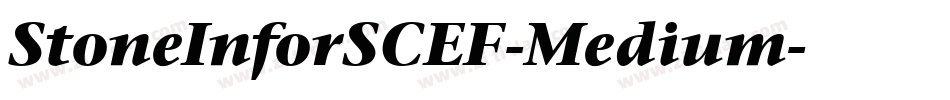 StoneInforSCEF-Medium字体转换