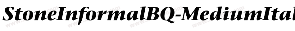 StoneInformalBQ-MediumItalic字体转换