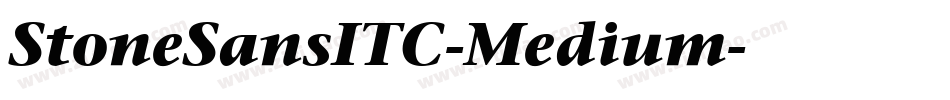 StoneSansITC-Medium字体转换
