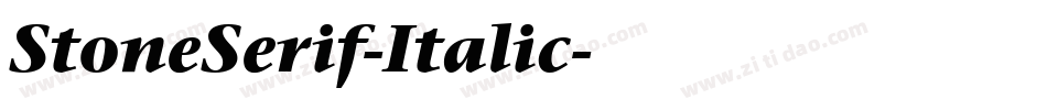 StoneSerif-Italic字体转换