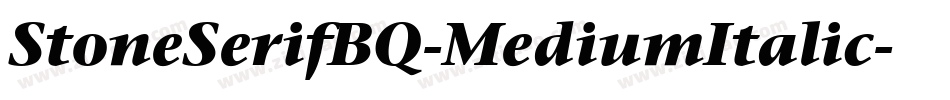 StoneSerifBQ-MediumItalic字体转换