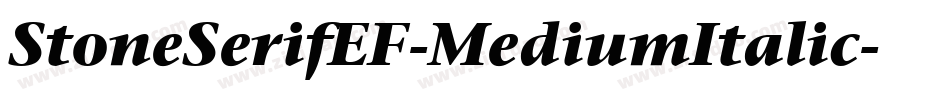 StoneSerifEF-MediumItalic字体转换