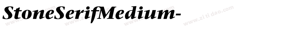 StoneSerifMedium字体转换