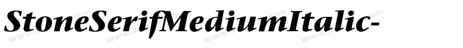 StoneSerifMediumItalic字体转换